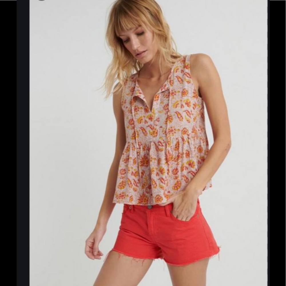 Lucky Brand Robin Printed Tank Top Size M